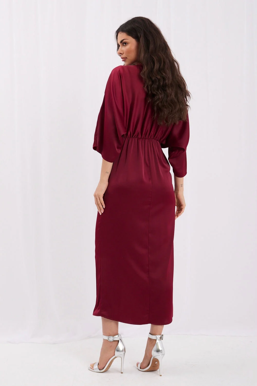 Robe de soirée midi rouge – Image 2
