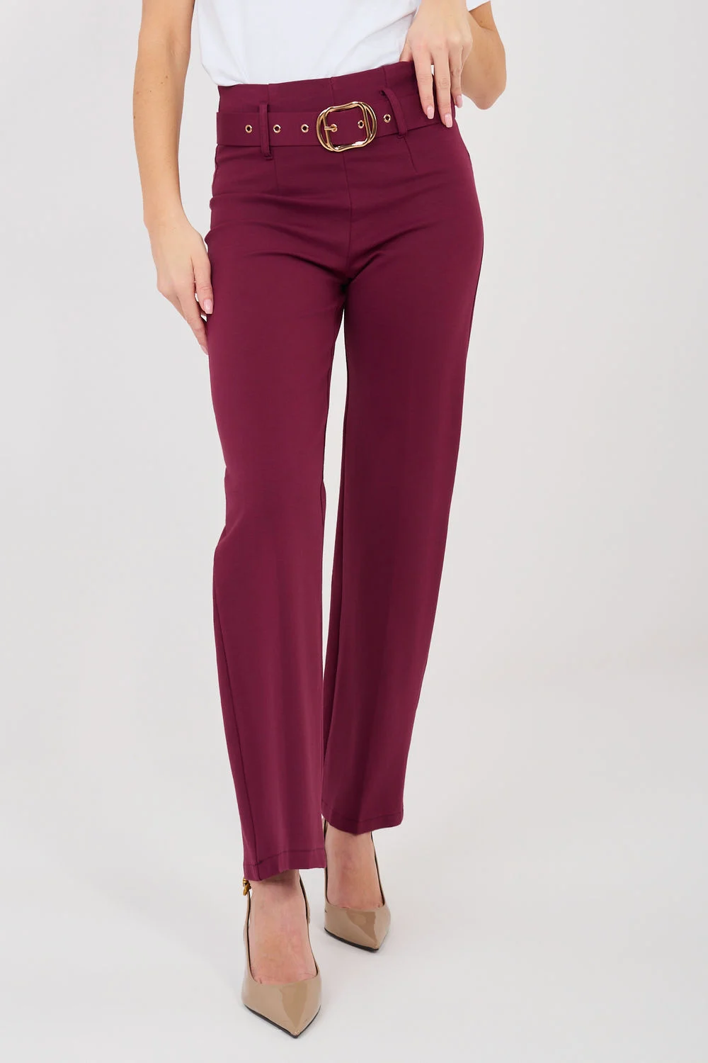 Pantalon femme rouge