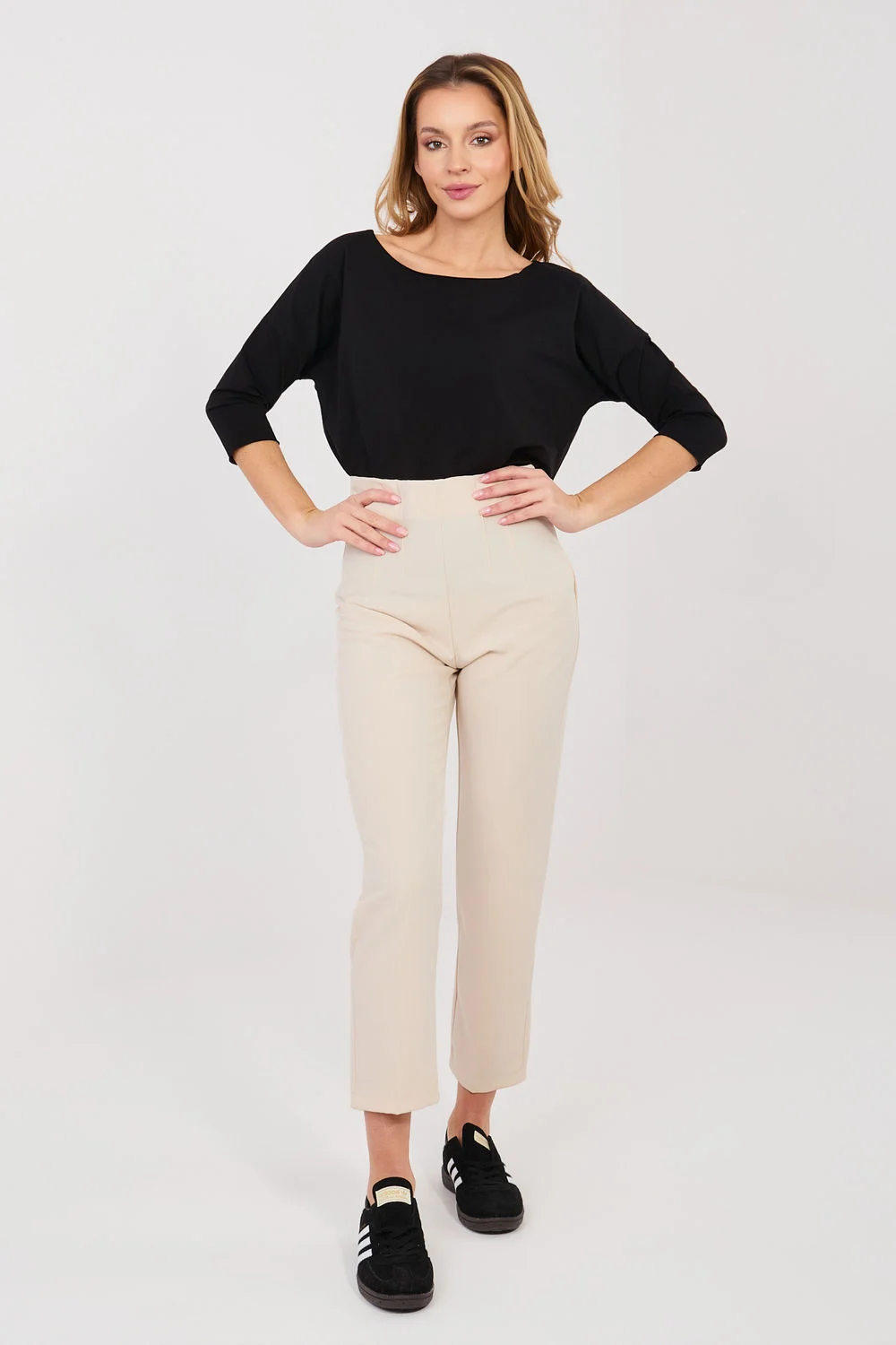 Pantalon femme beige