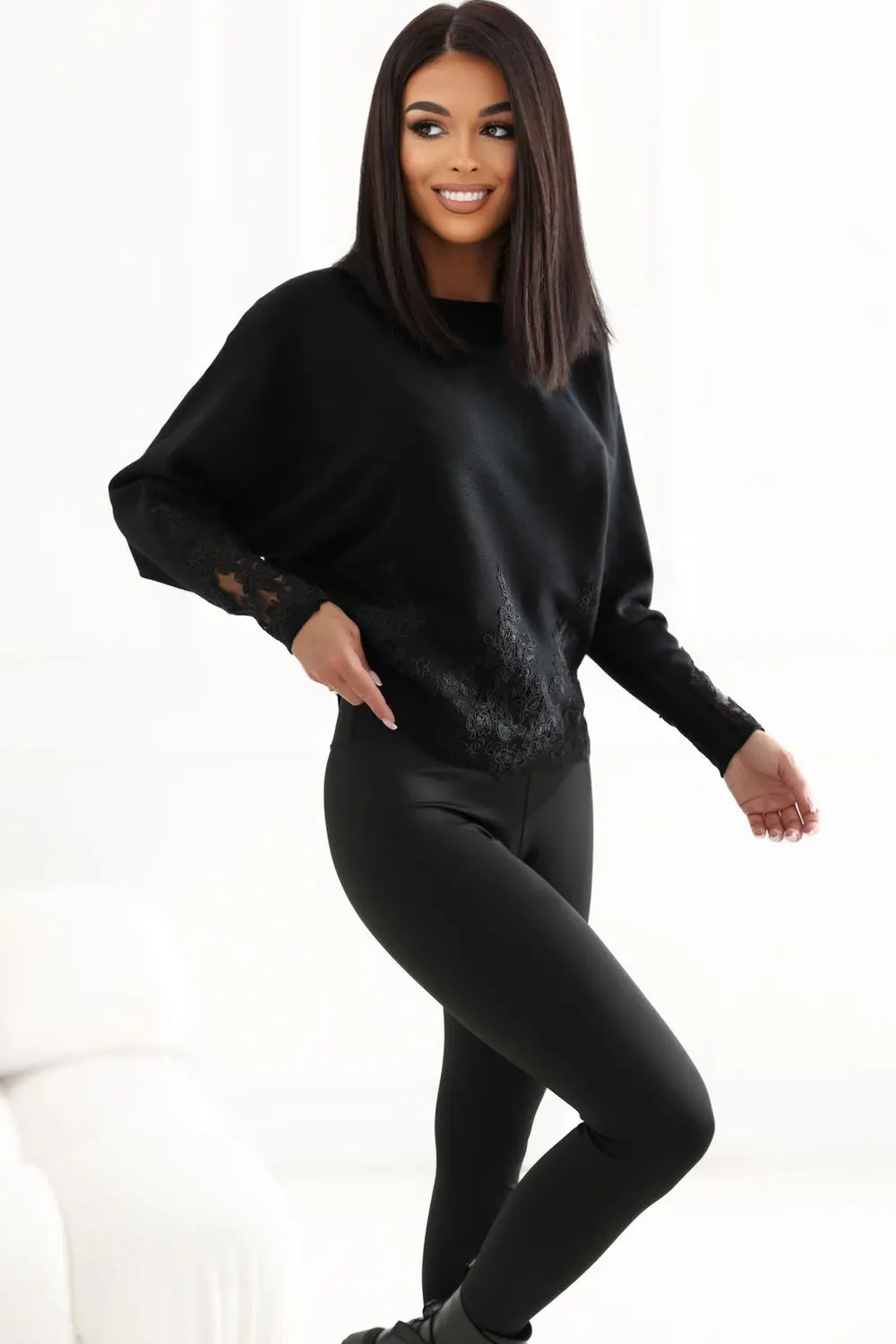 Chandail oversize noir