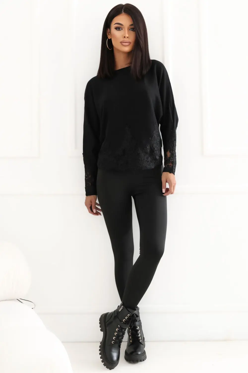 Chandail oversize noir – Image 2