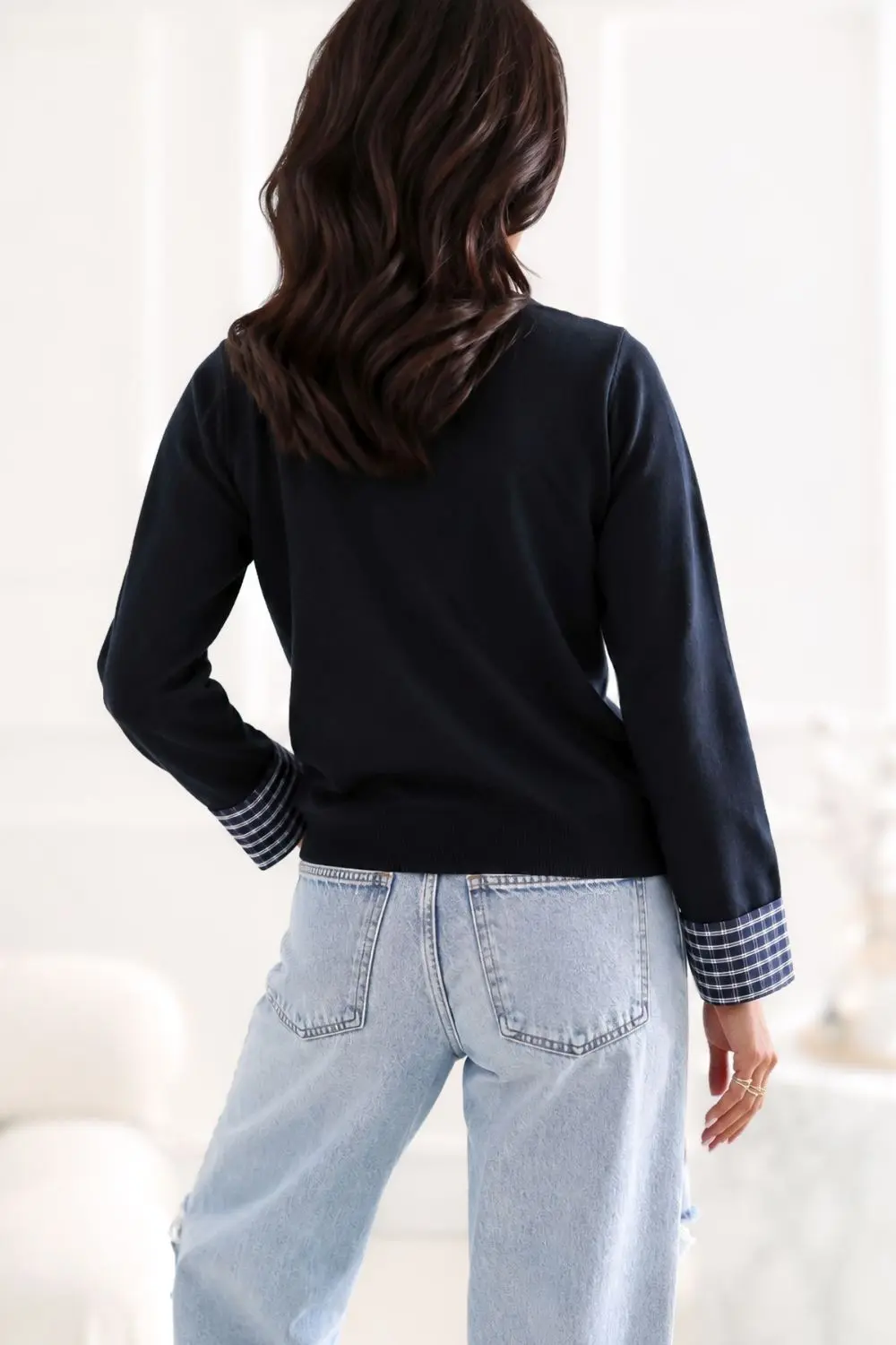 Cardigan bleu marine – Image 3
