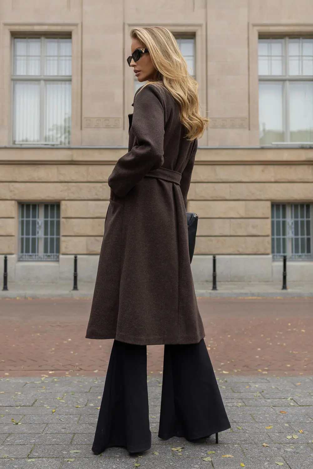 Manteau brun à double boutonnage – Image 3