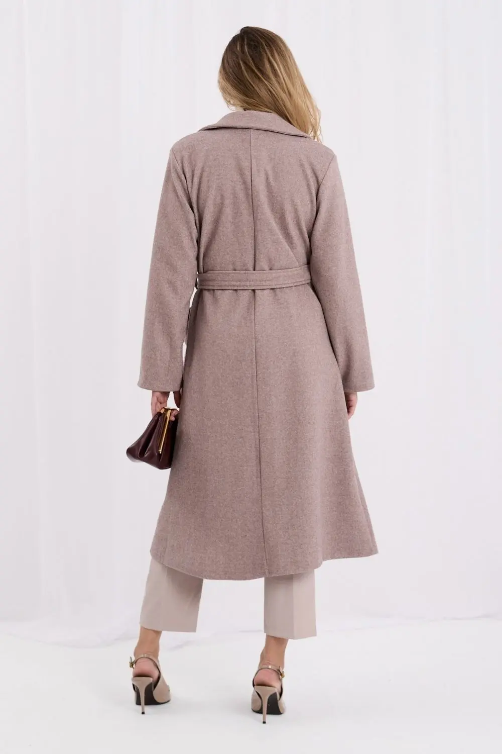 Manteau beige à double boutonnage – Image 3