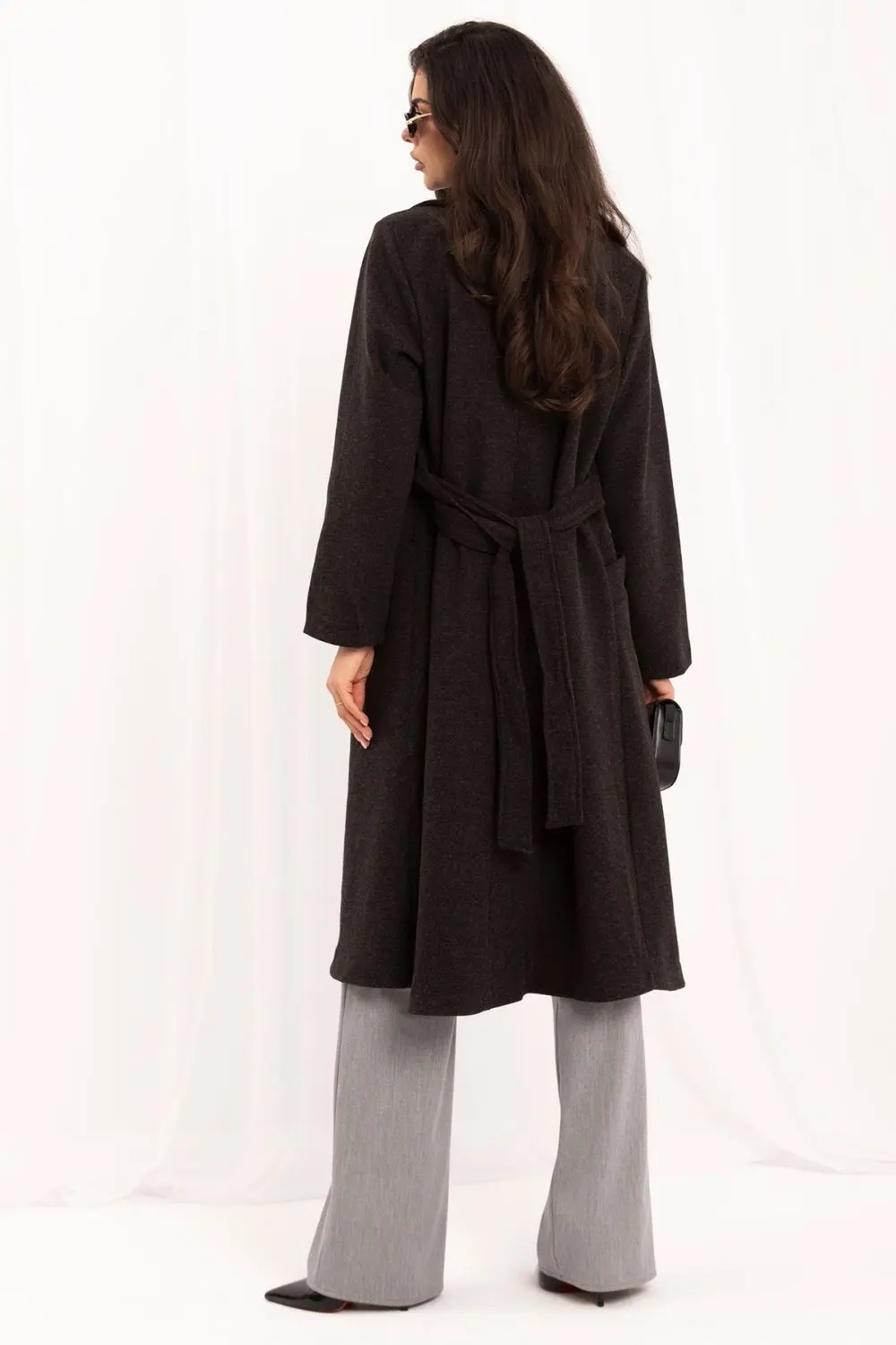 Manteau gris à double boutonnage – Image 4