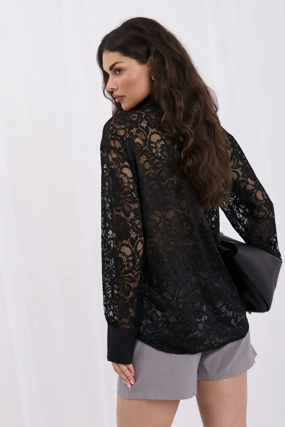 Chemise manche longue noire – Image 3