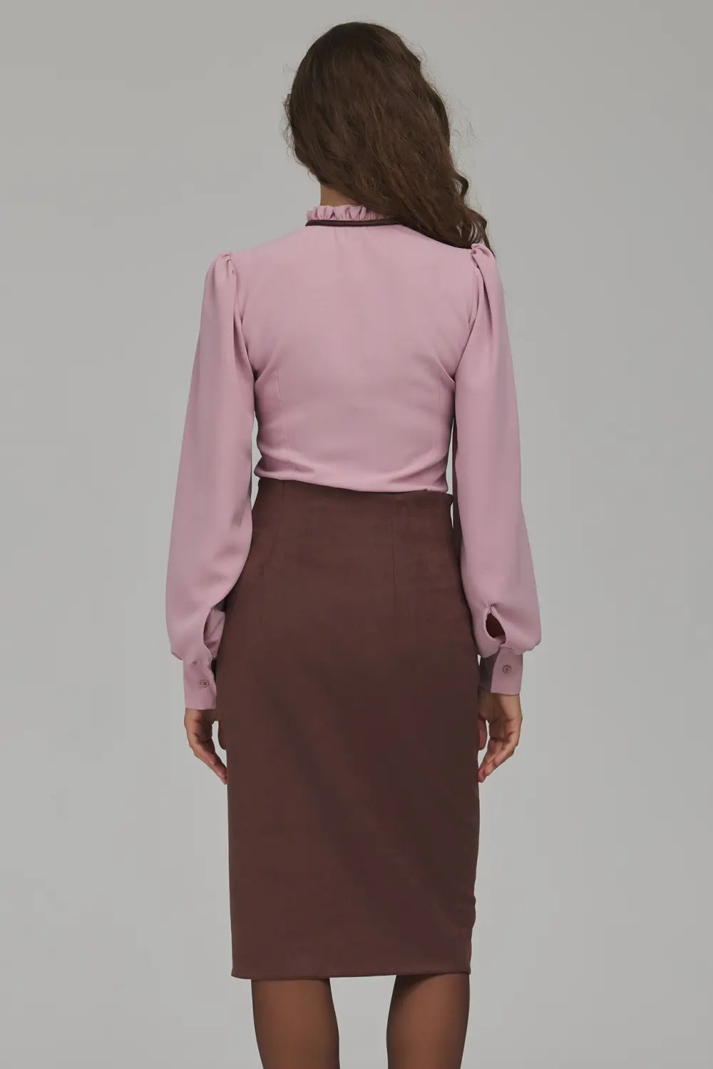 Jupe midi brune – Image 3