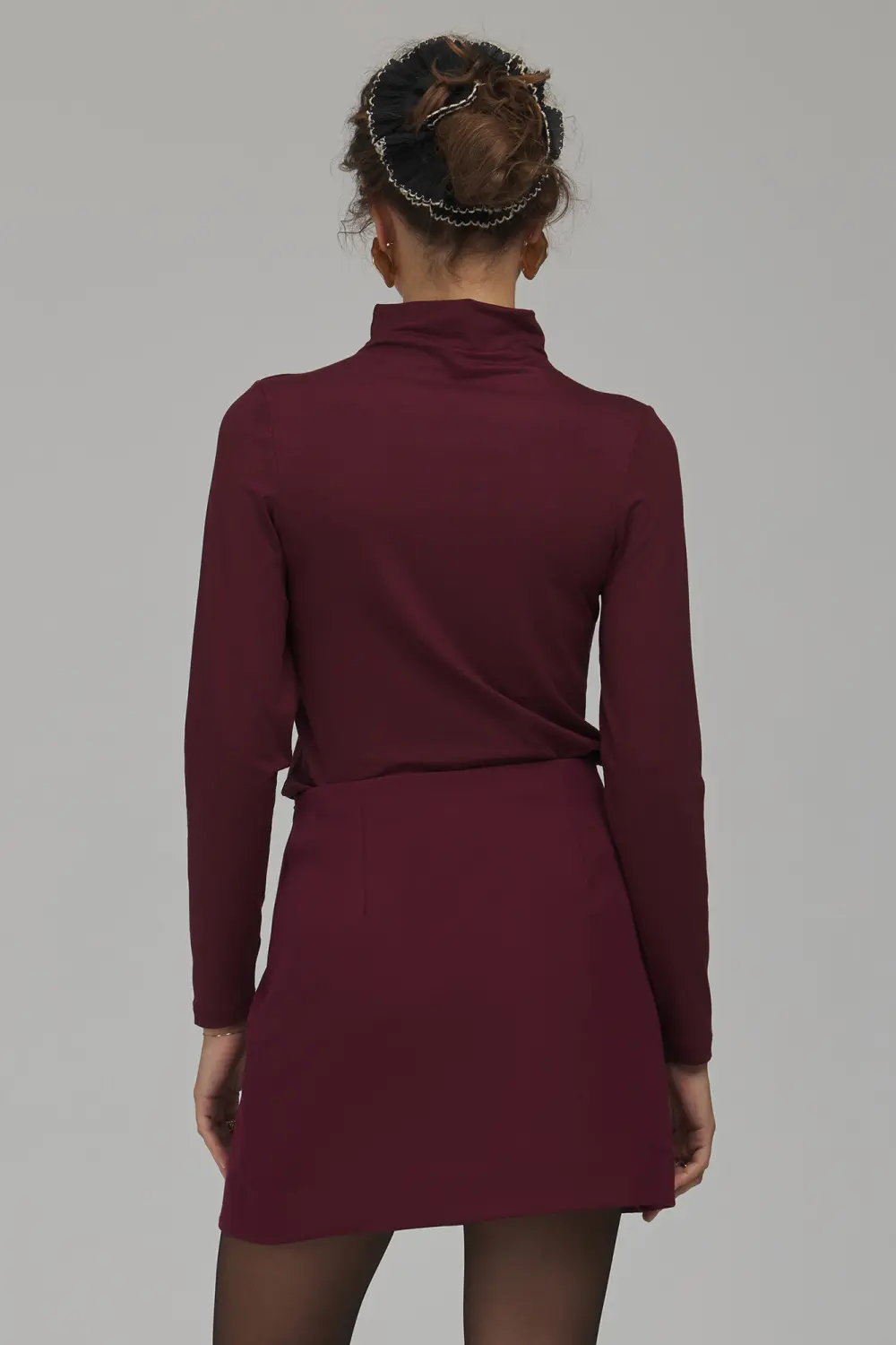 Jupe courte évasée rouge – Image 3