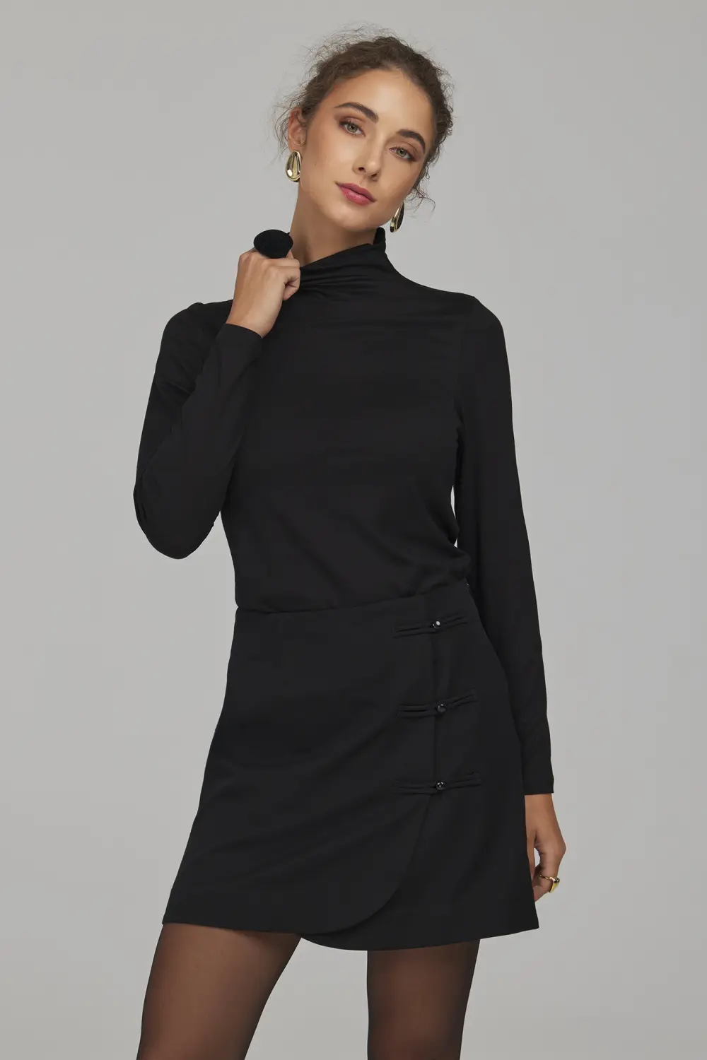 Jupe courte évasée noir