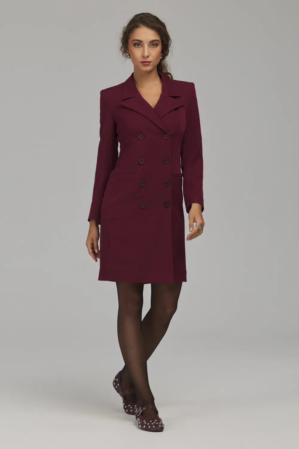 Robe rouge à manches longues