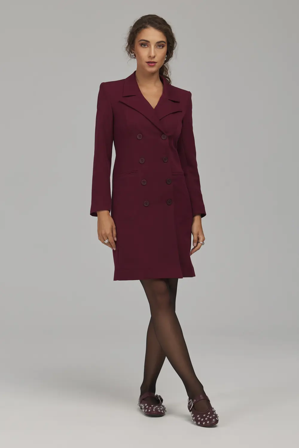 Robe rouge à manches longues – Image 2