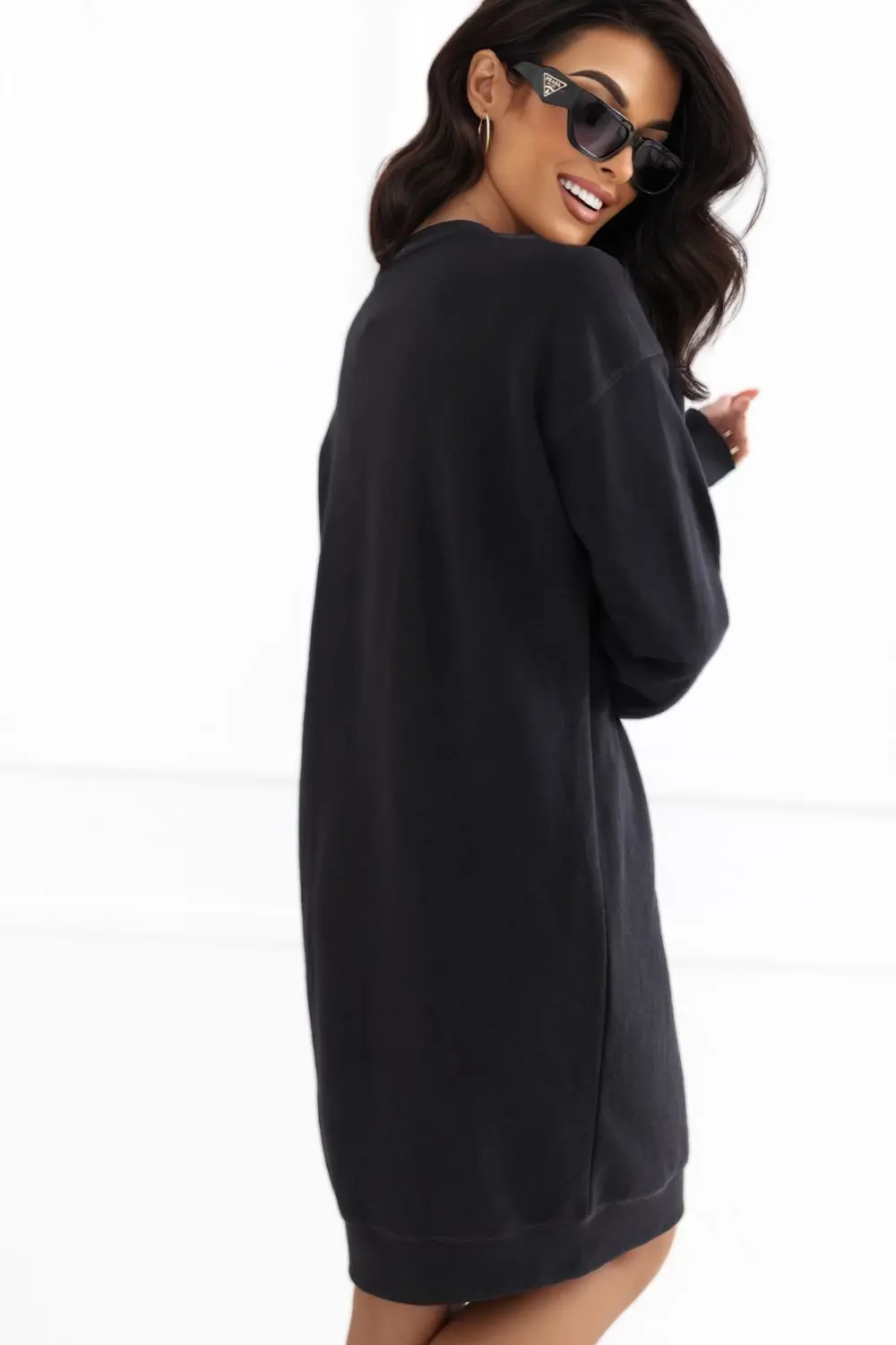 Robe sweat oversize grise – Image 3