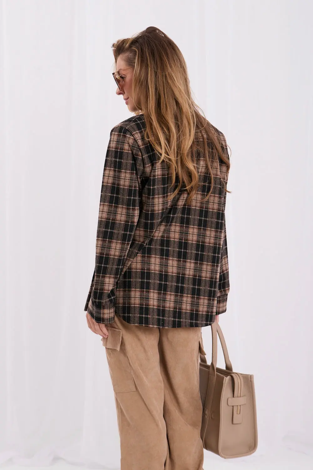 Chemise manche longue brune