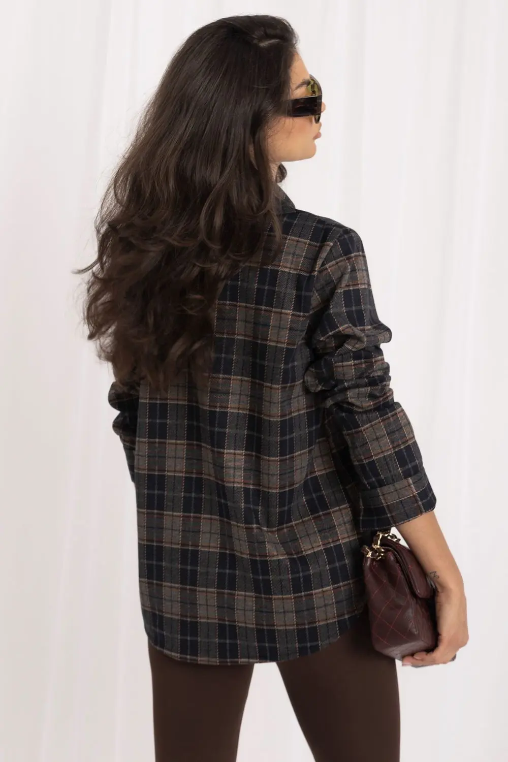 Chemise manche longue bleue marine – Image 3
