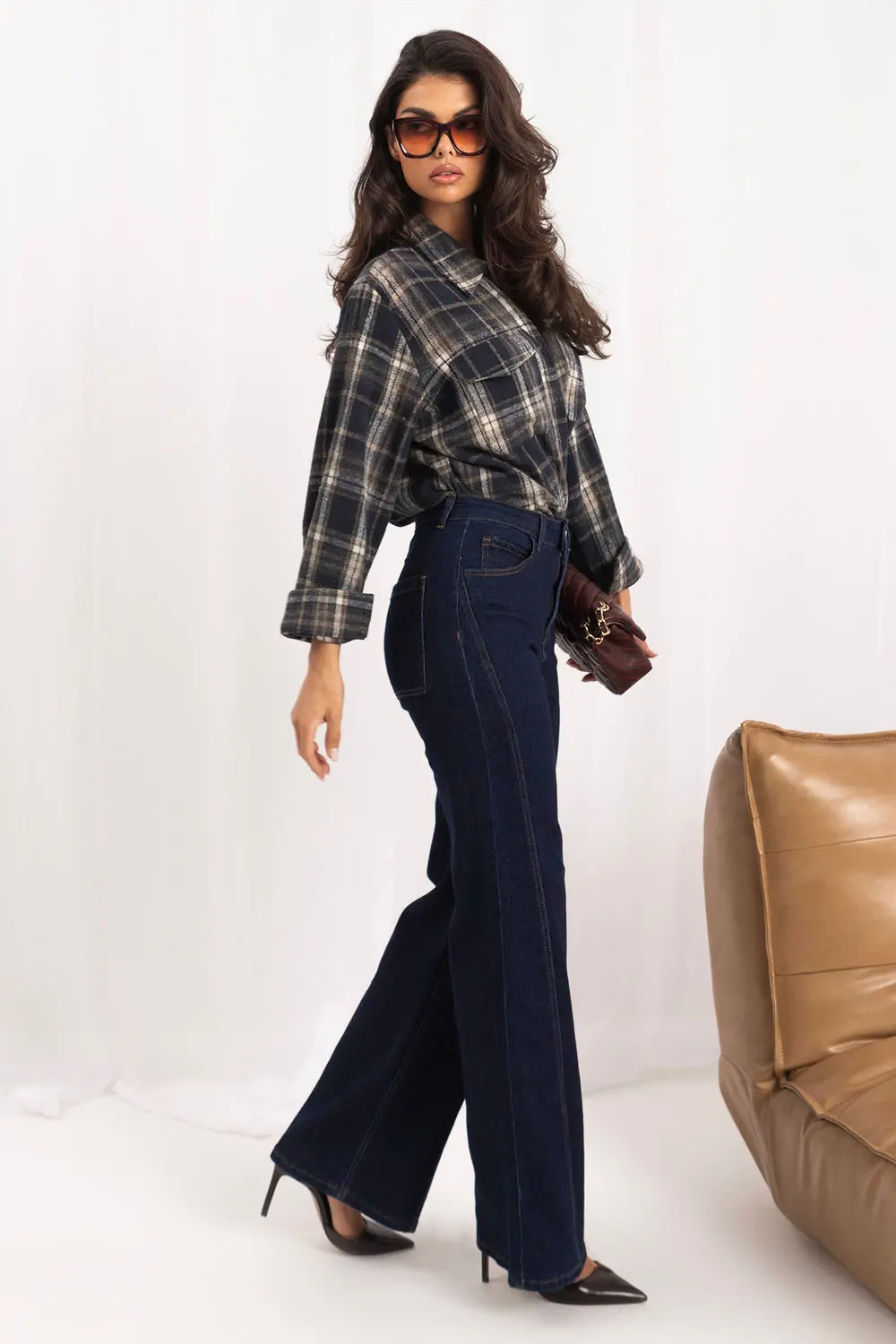 Jean large bleu marine – Image 2