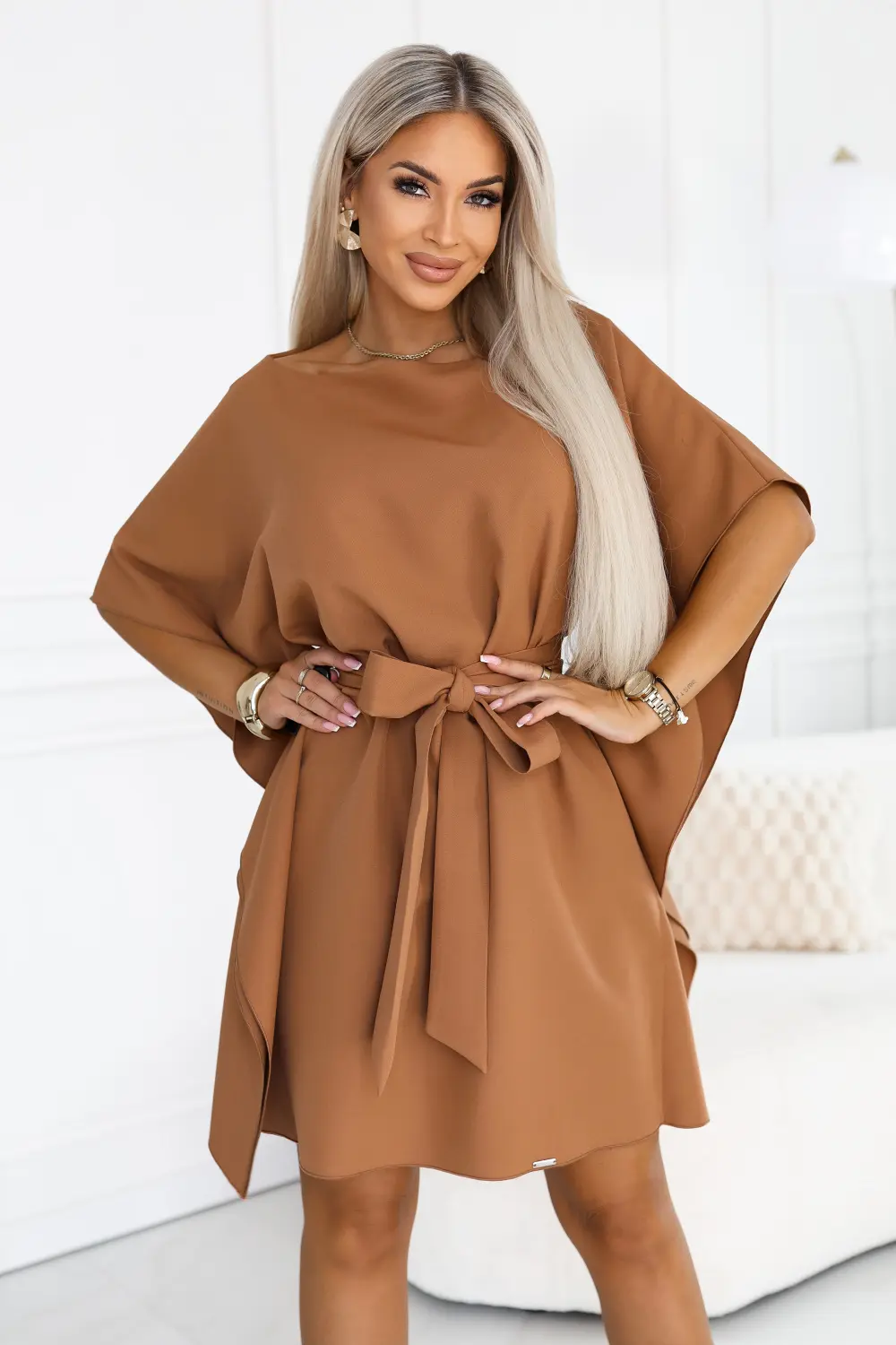 Robe oversize brune