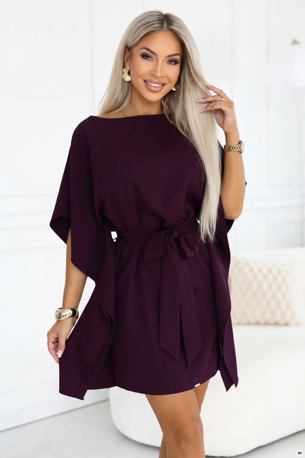 Robe oversize violette