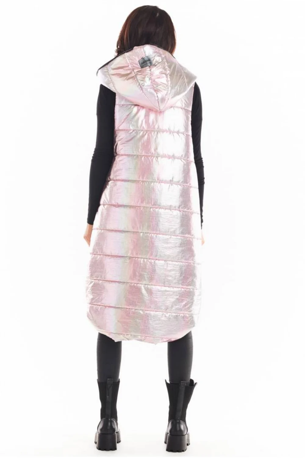 Gilet rose à capuche – Image 3