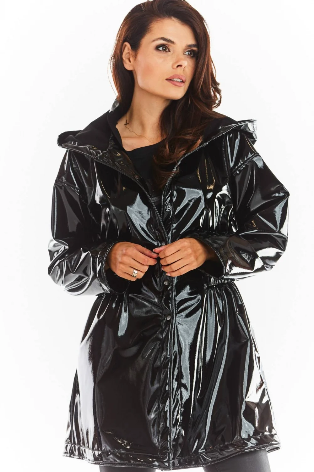 Manteau noir à capuche