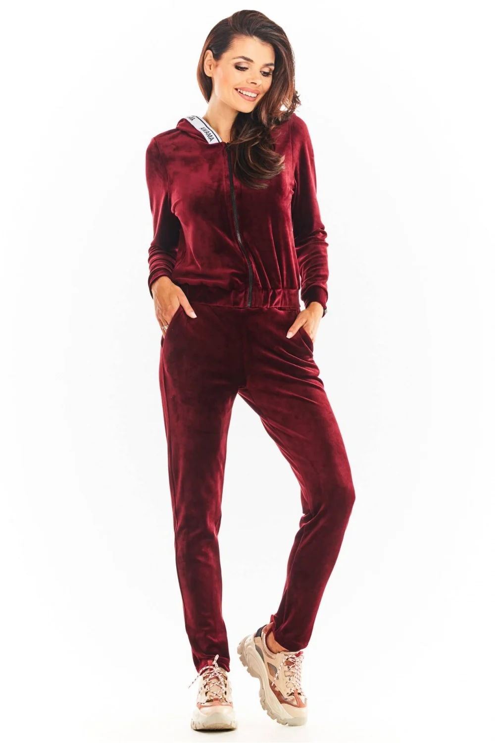 Sweatshirt à capuche rouge – Image 2