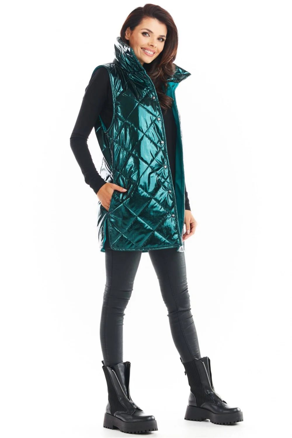 Gilet matelassé vert – Image 3