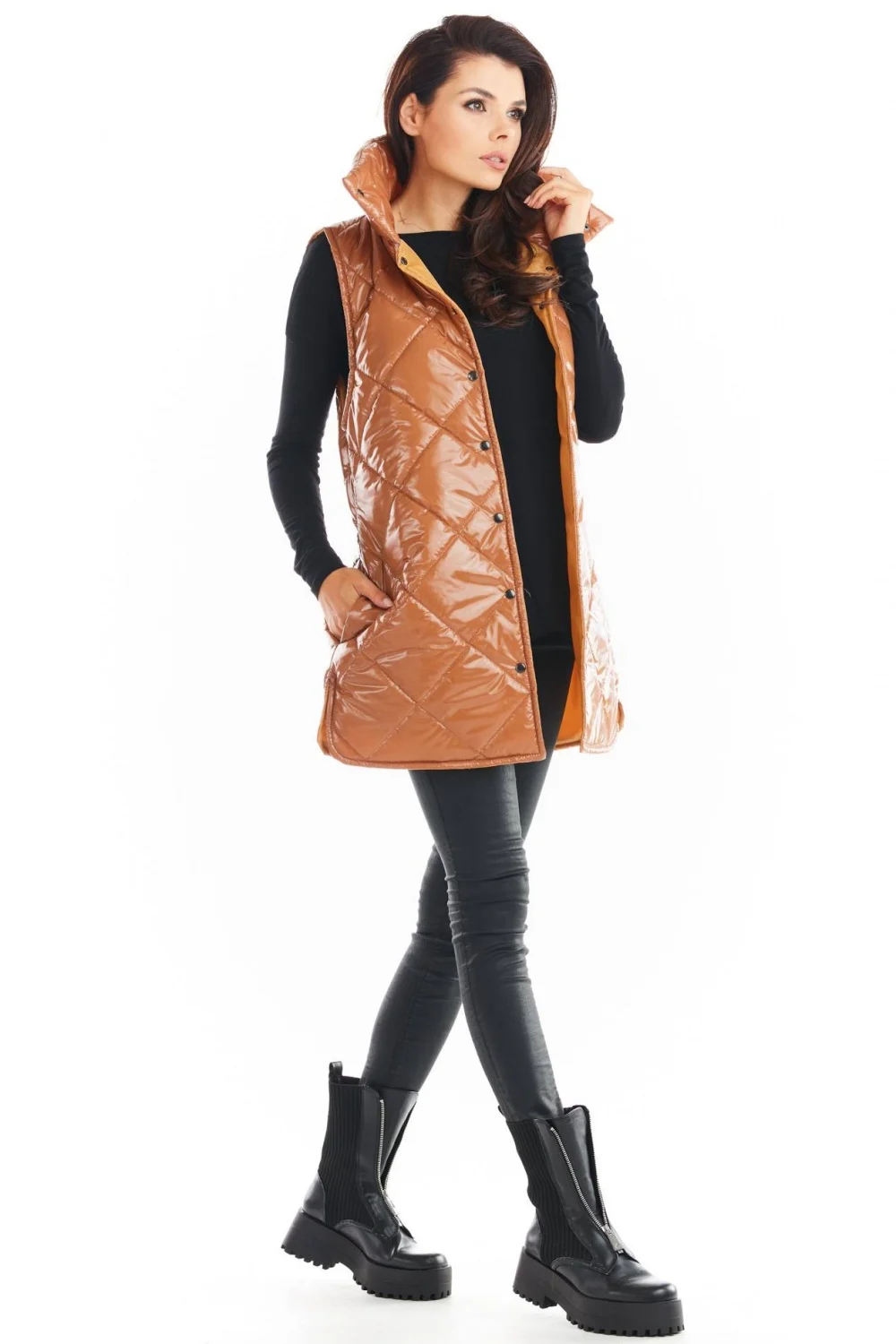 Gilet matelassé beige – Image 3