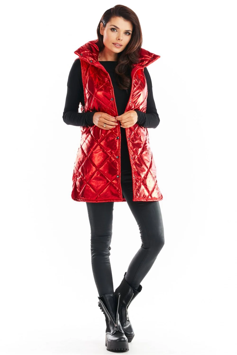 Gilet matelassé rouge – Image 2