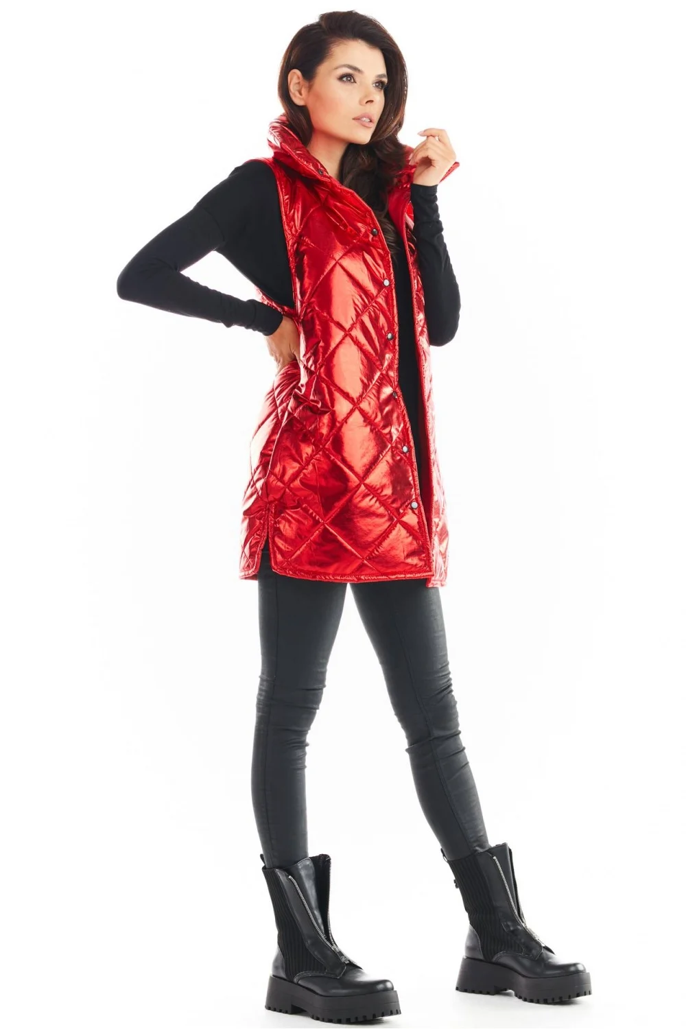 Gilet matelassé rouge – Image 3