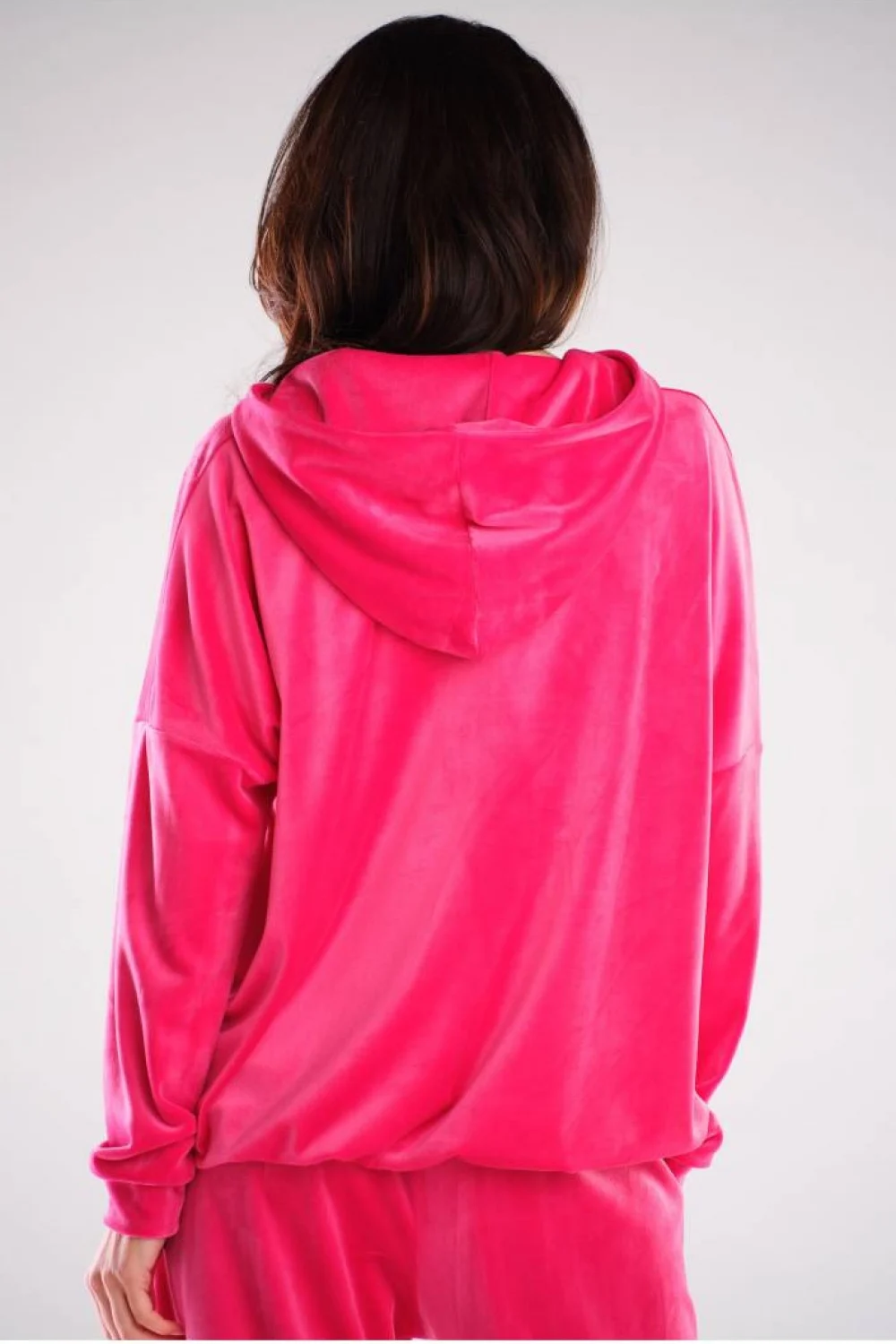 Sweatshirt à capuche oversize rose – Image 3