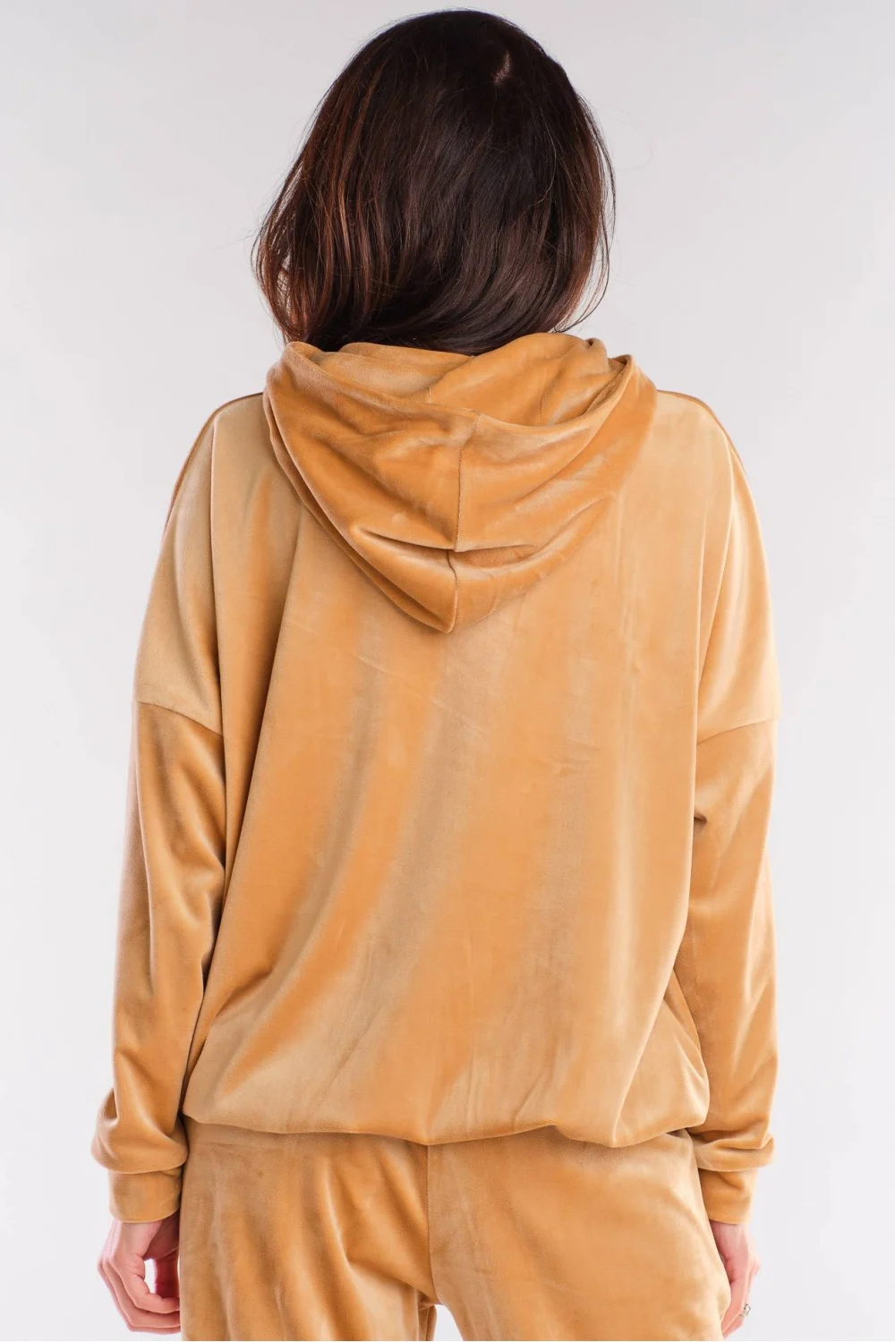 Sweatshirt à capuche oversize beige – Image 3