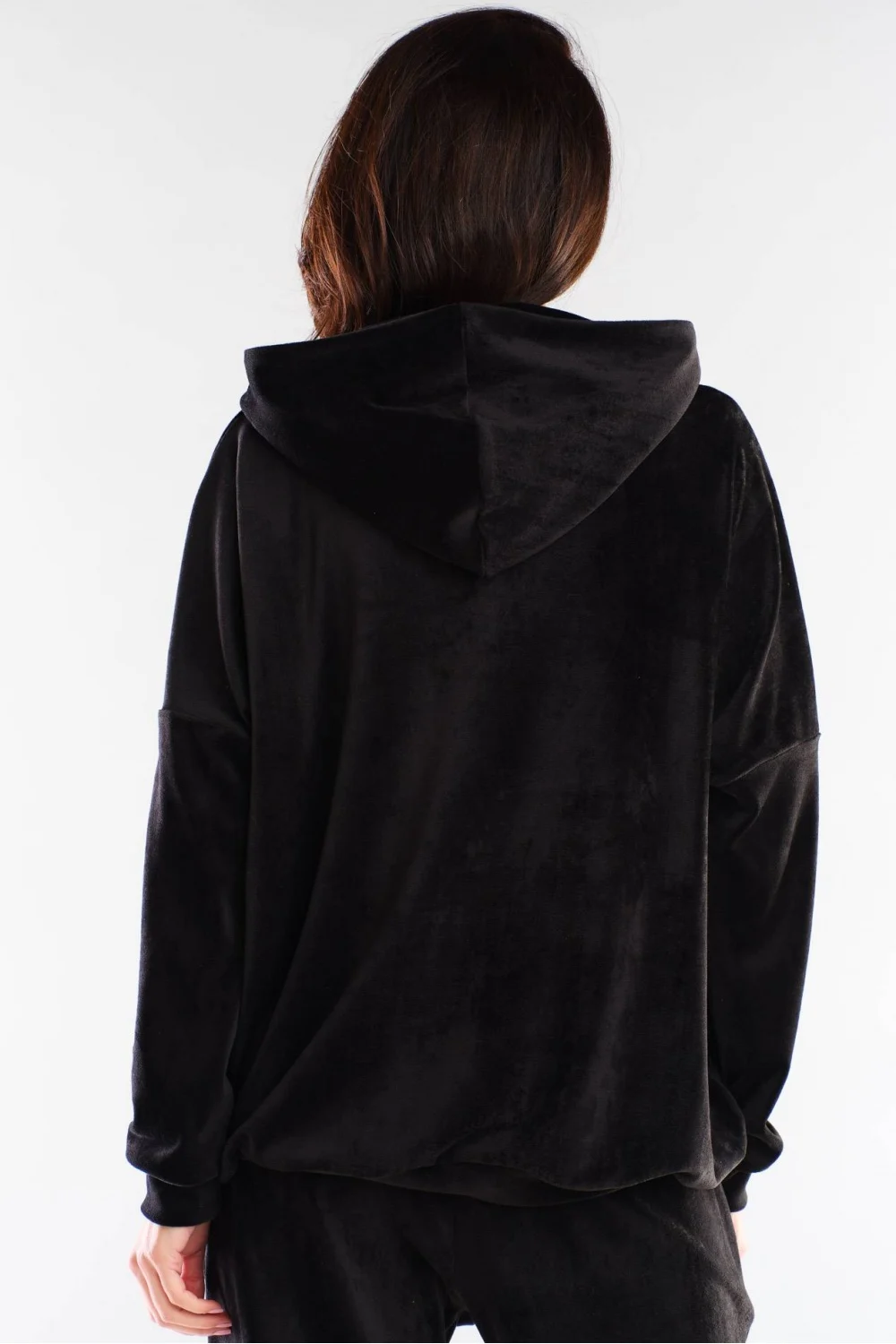 Sweatshirt à capuche oversize noir – Image 3