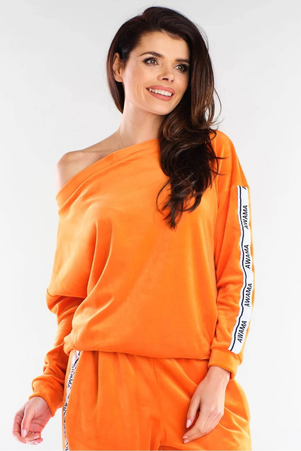 Sweatshirt orange à manches longues