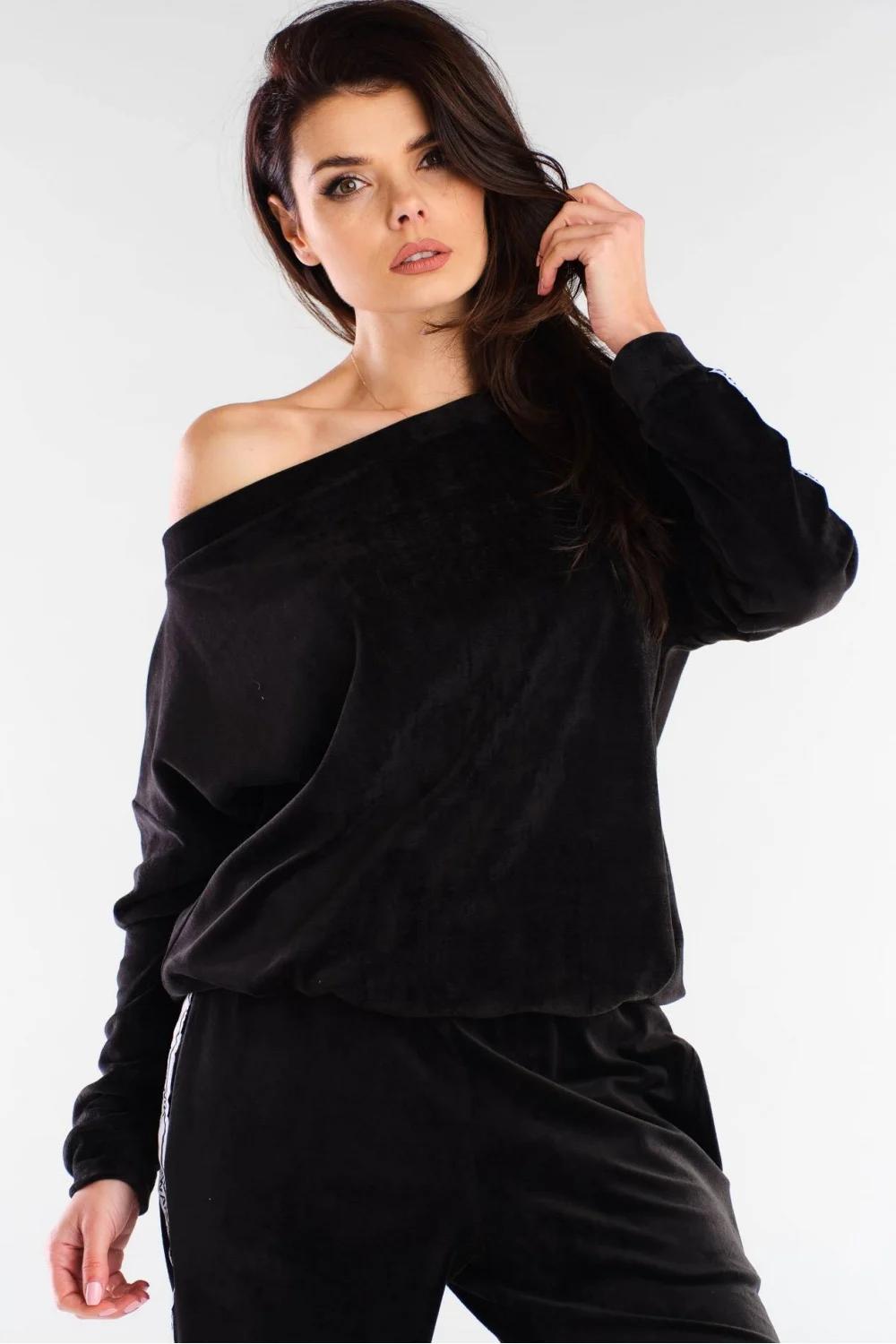 Sweatshirt noir à manches longues