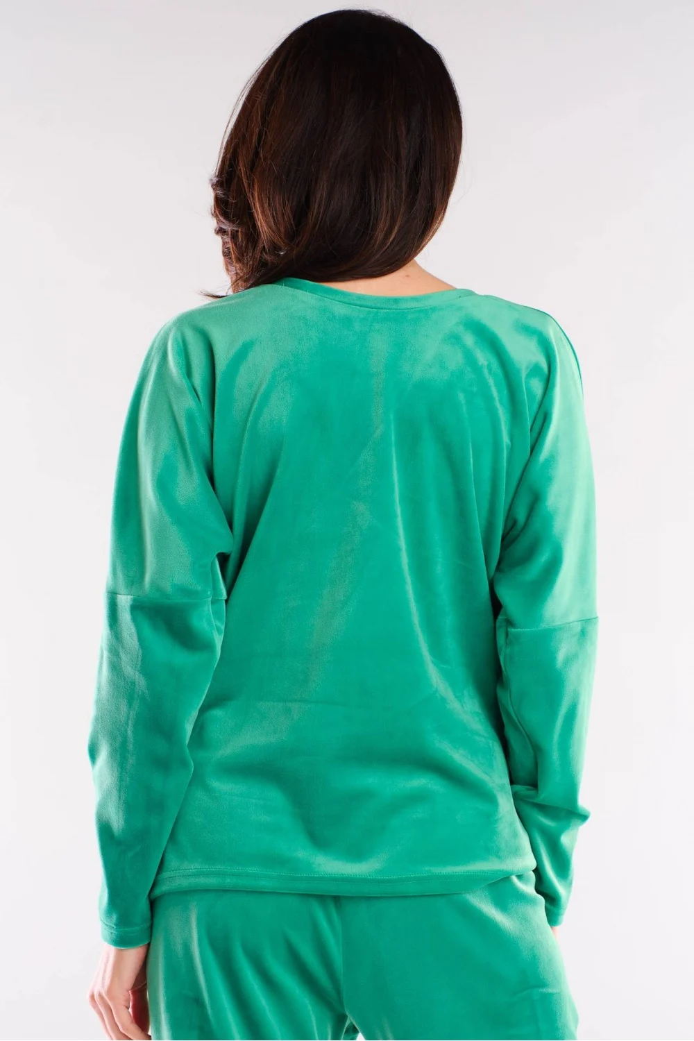Sweatshirt oversize vert à manches longues – Image 3