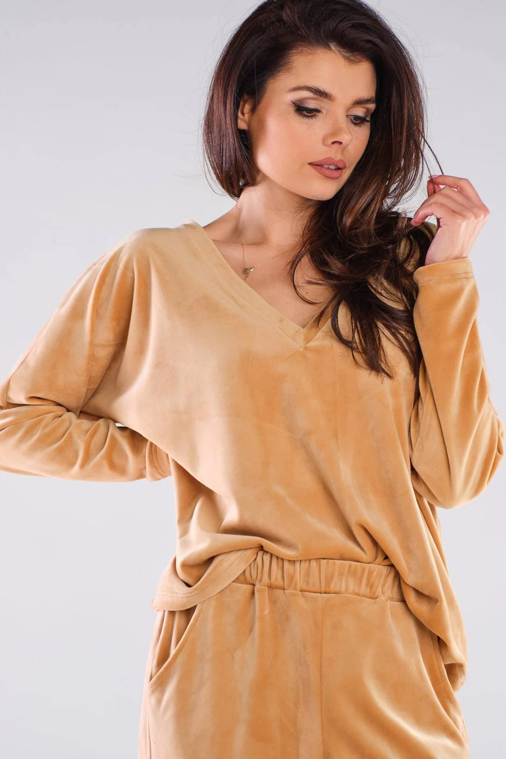 Sweatshirt oversize beige – Image 4