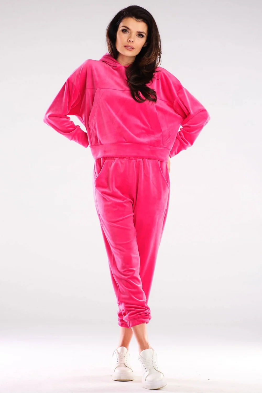 Sweatshirt à capuche rose – Image 2
