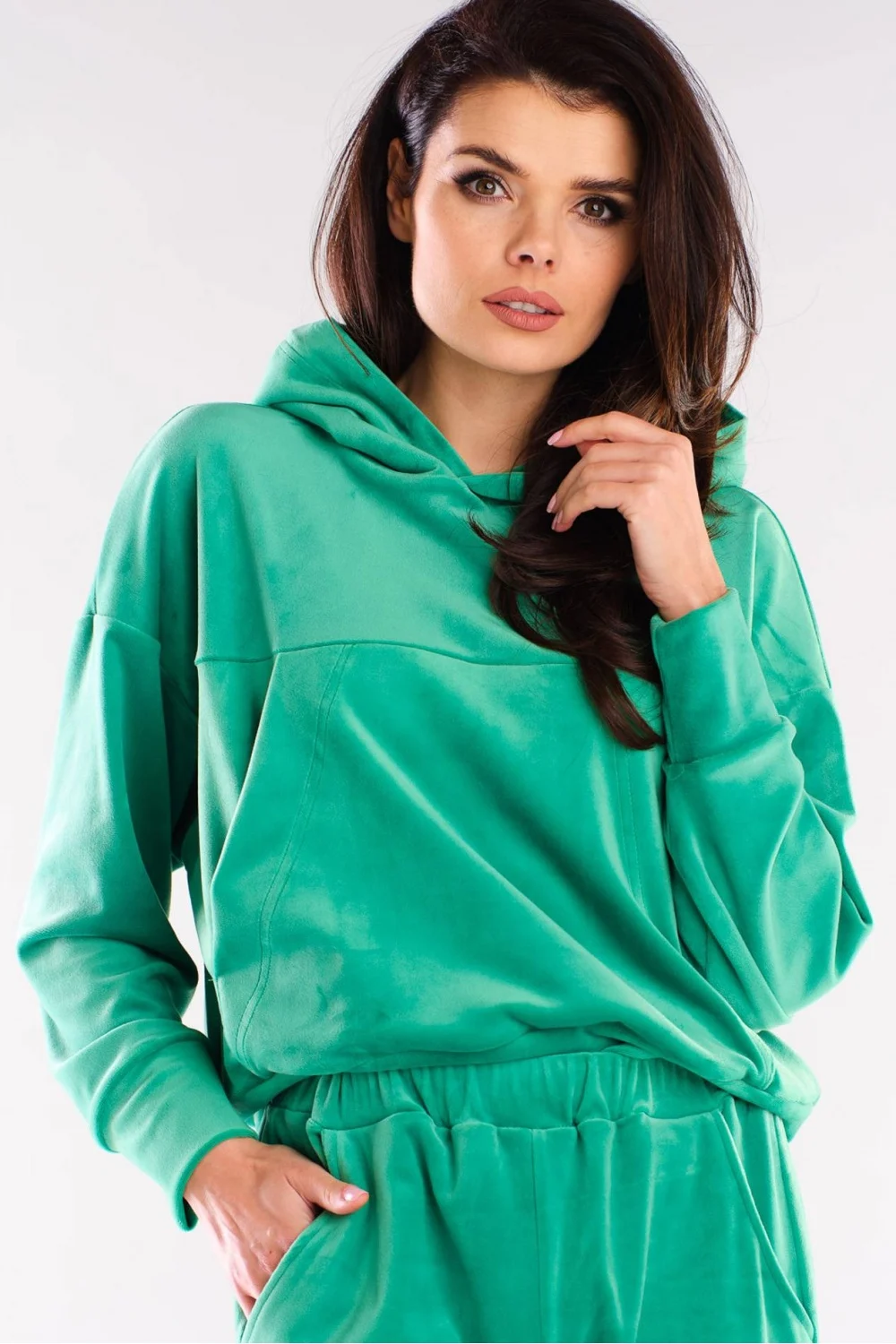 Sweatshirt à capuche vert