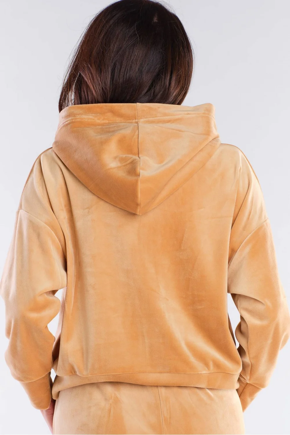 Sweatshirt à capuche beige – Image 3