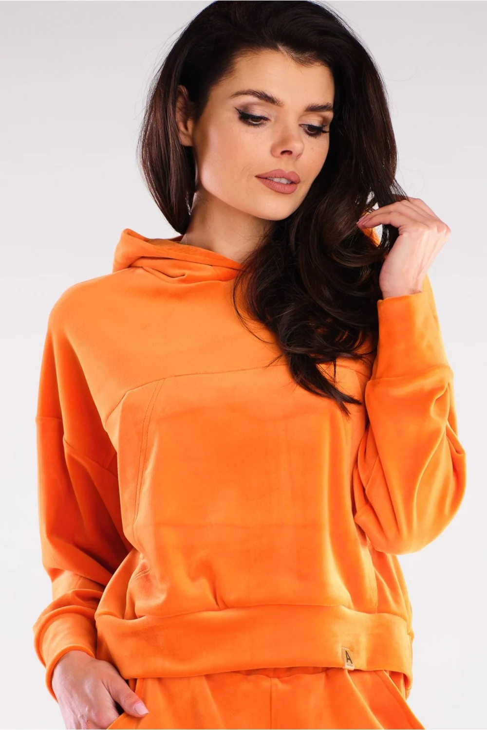 Sweatshirt à capuche orange