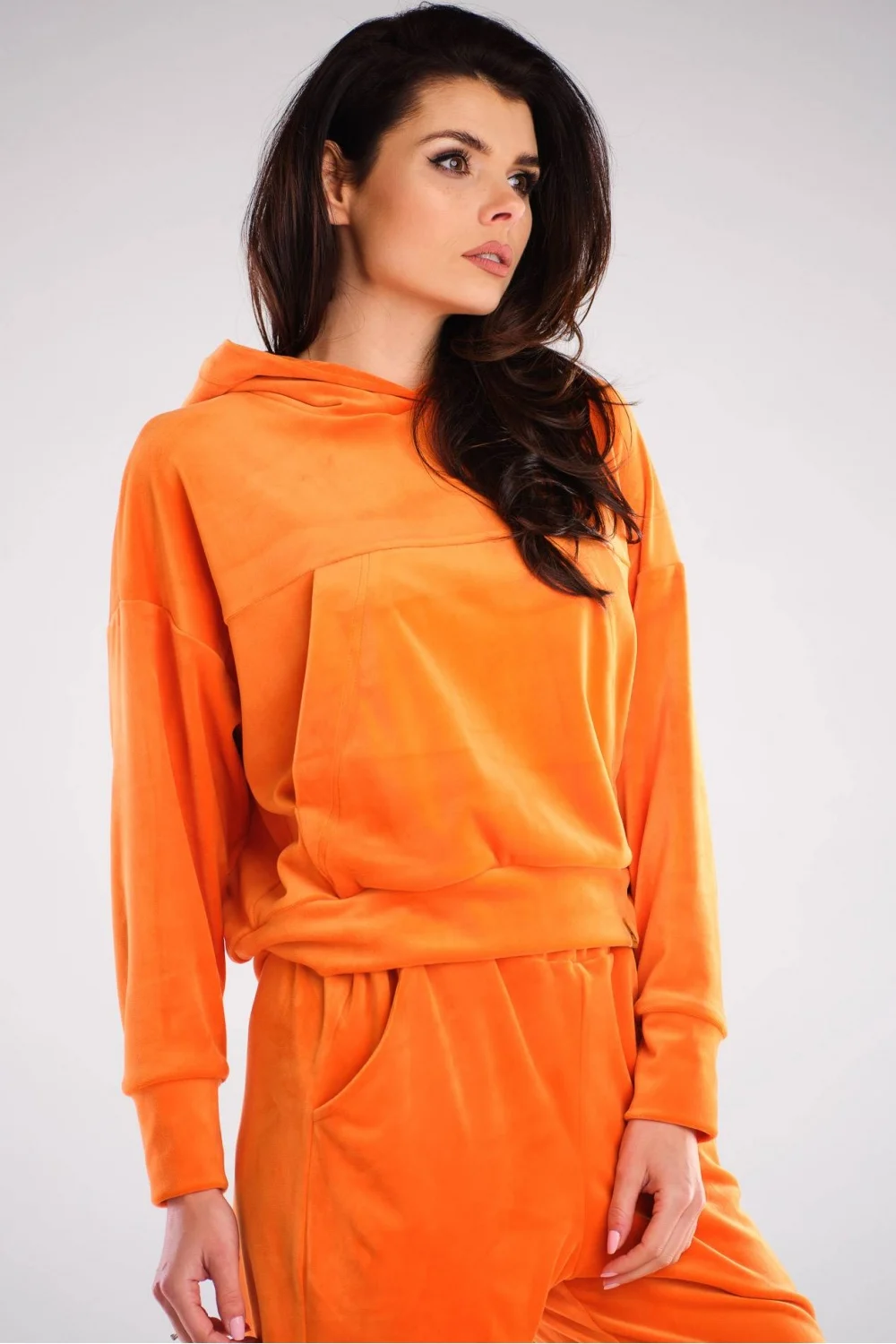 Sweatshirt à capuche orange – Image 4