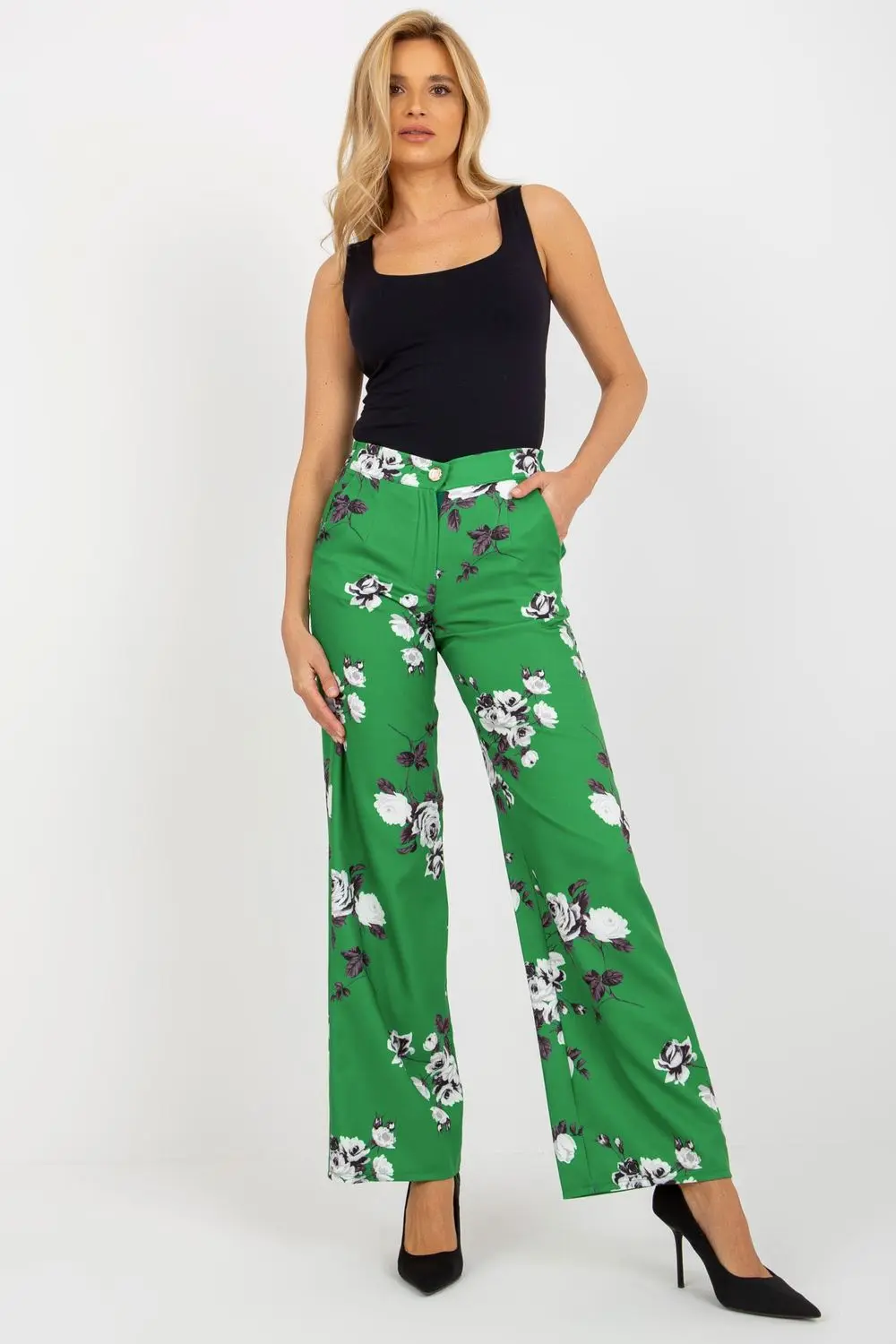 Pantalon femme vert