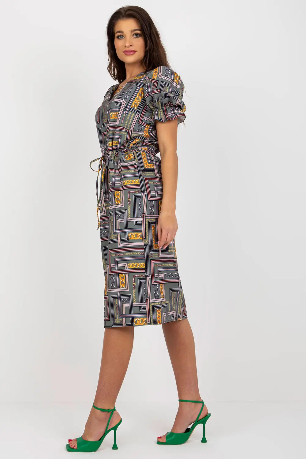 Robe verte fendue – Image 4