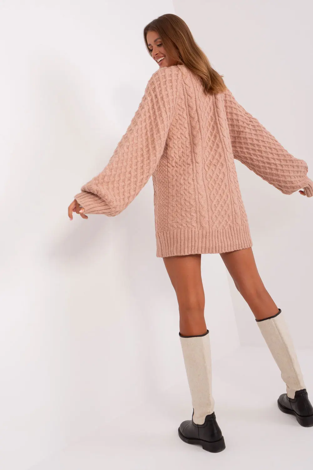 Chandail oversize long rose – Image 3