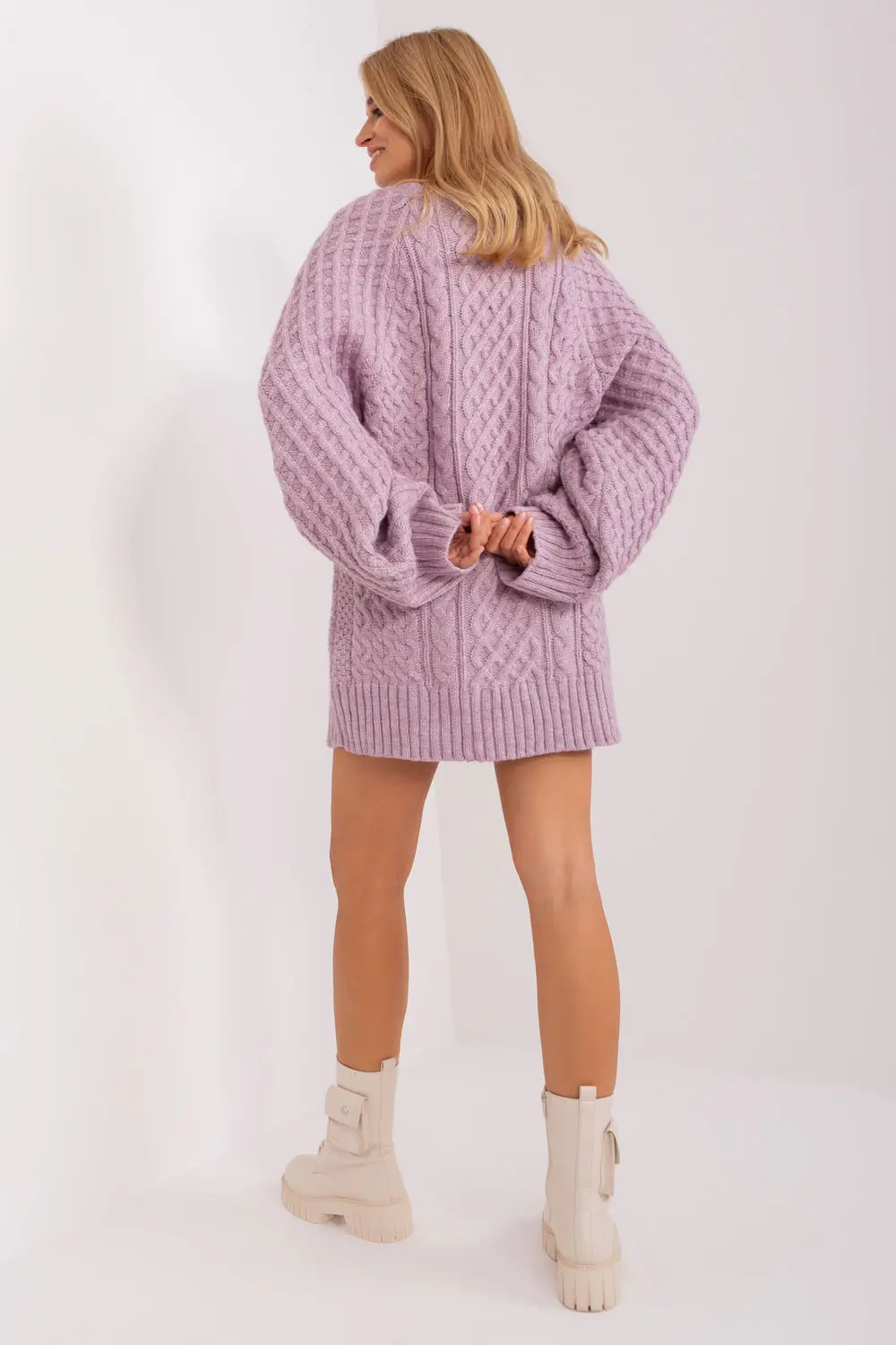 Chandail oversize long violet – Image 3