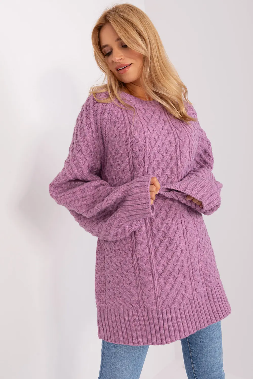 Chandail oversize long violet – Image 2