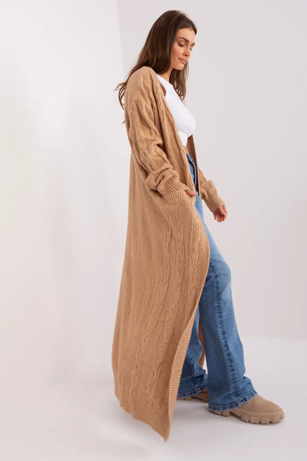 Cardigan brun