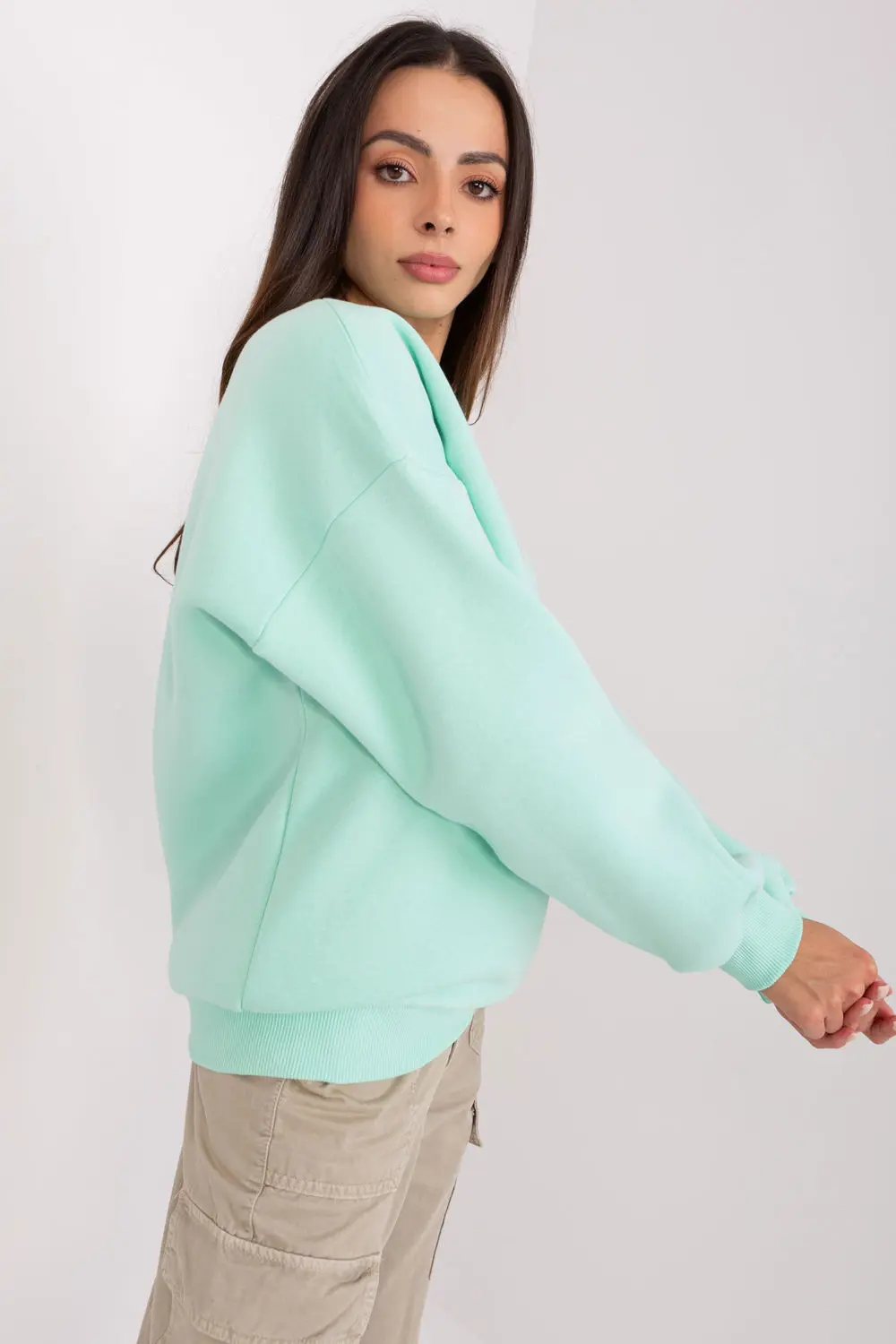 Sweatshirt vert imprimé – Image 3
