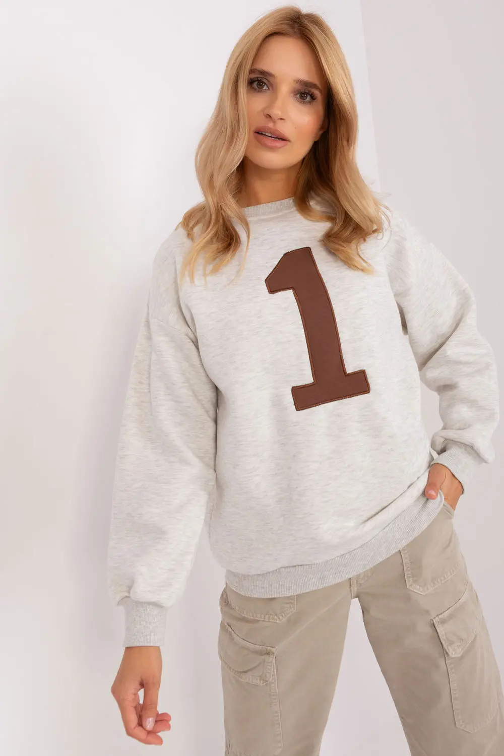 Sweatshirt gris imprimé