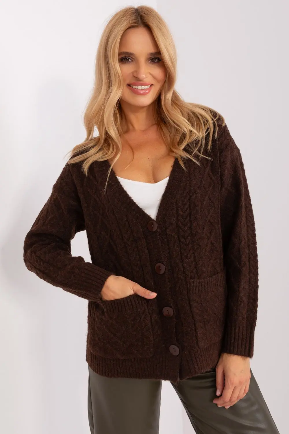 Cardigan brun