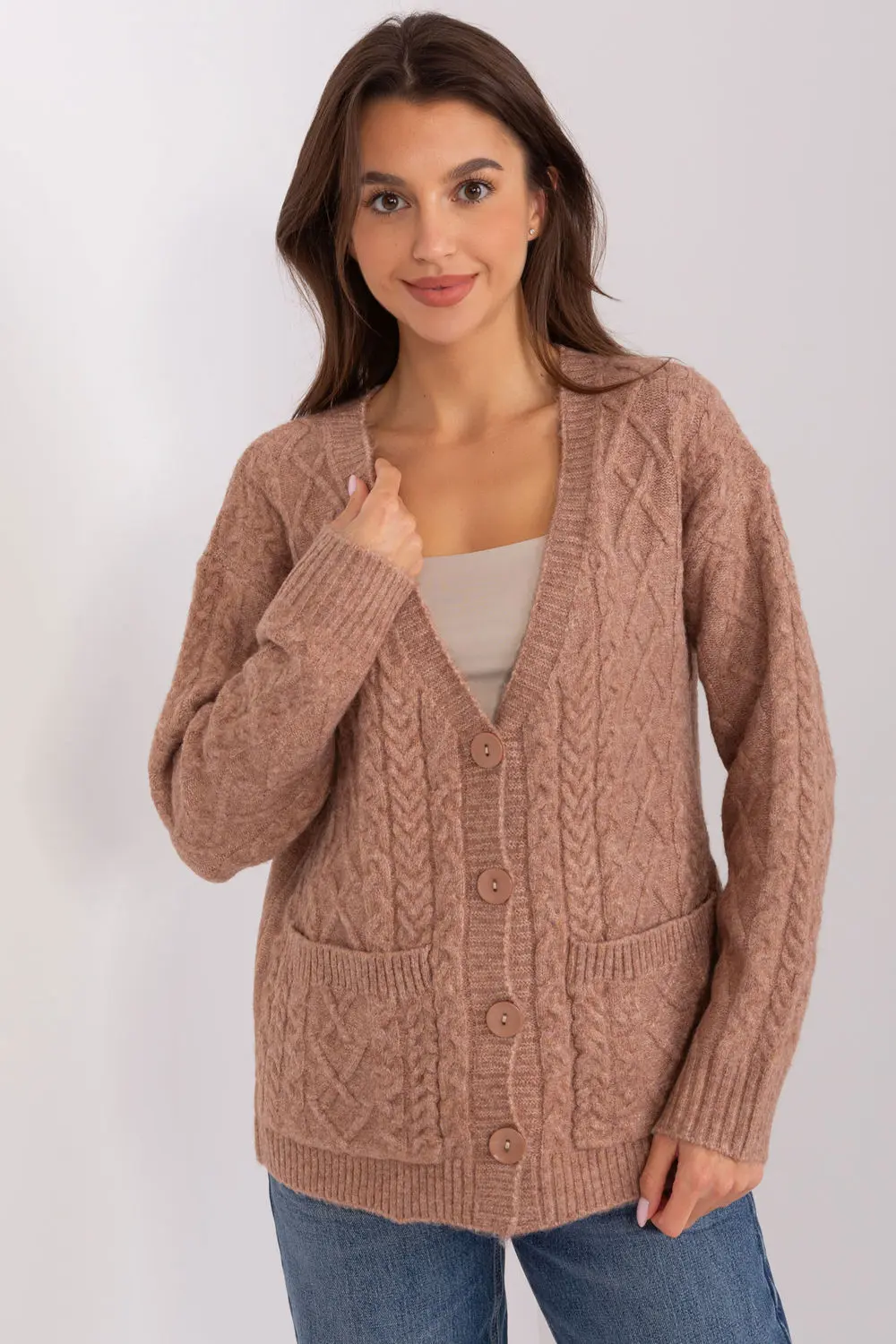 Cardigan brun